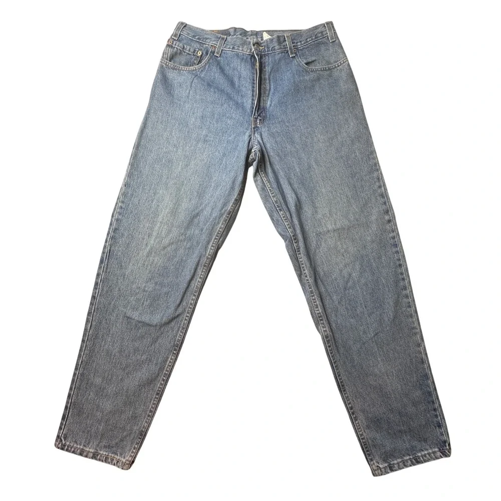 Vintage Jeans 560 Mens 36x32 (35x31) Blue Loose Fit Tapered Leg Made in USA 90s‎